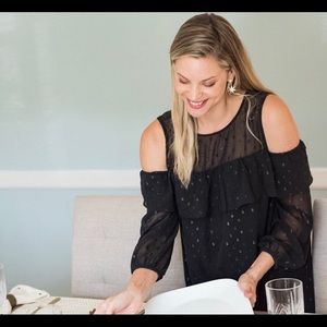 Old Navy Black Cold Shoulder Dress